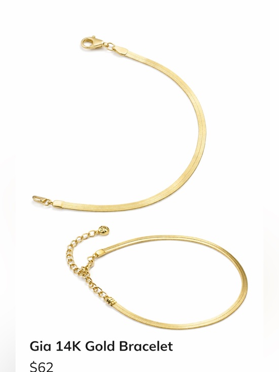 BaubleBar Jewelry - BaubleBar Gia Herringbone Chain Gold Bracelet - NWOT